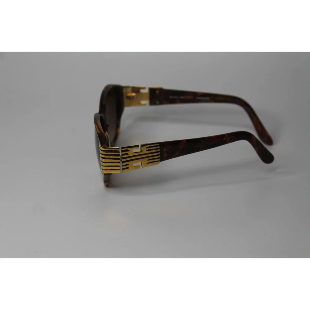 Vintage Da Vinci 622 Handmade red yellow orange Gold Large Sunglasses